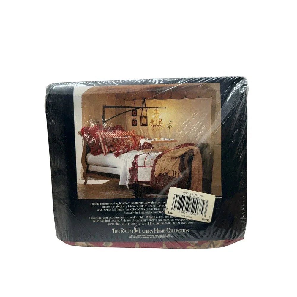 Vintage Ralph Lauren Marseilles Twin Fitted Sheet NOS Sealed 100% Cotton NEW!